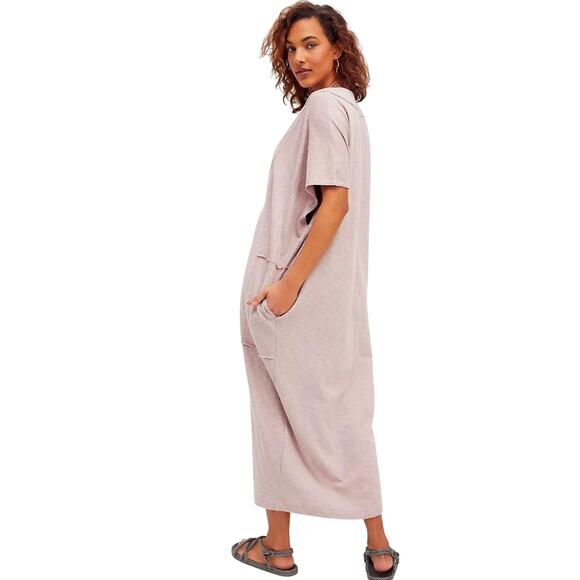 Free People womens Sunshower Maxi Dress size S Cotton smoked mulberry Vacation - Picture 2 of 13